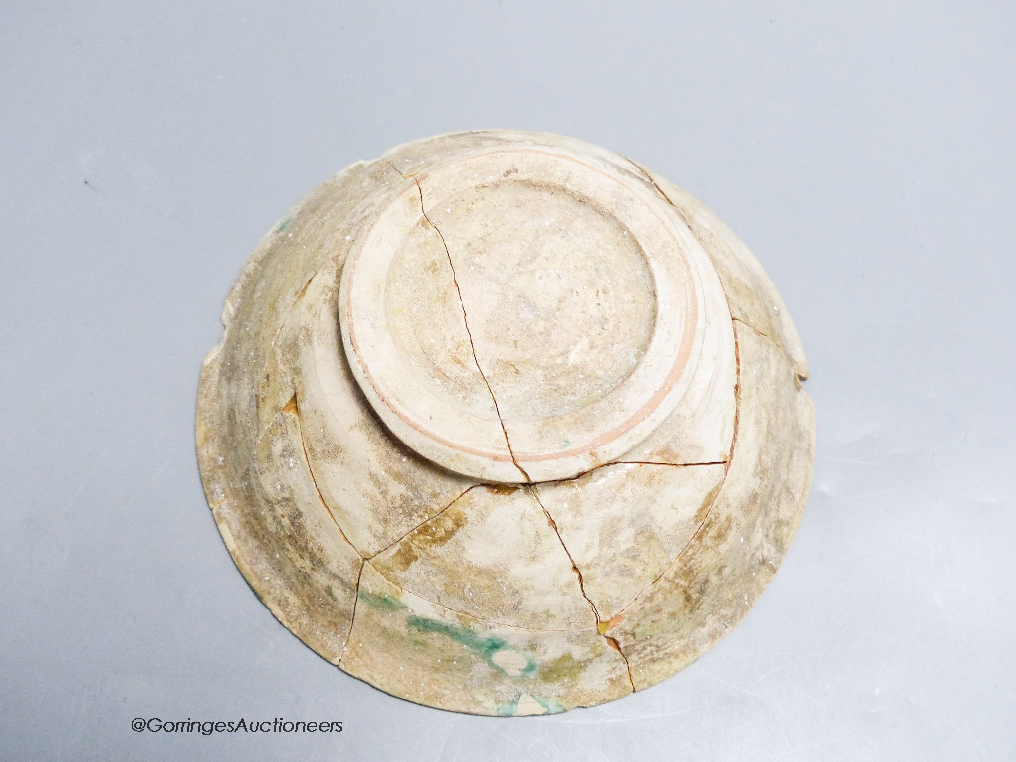 A Persian medieval bowl, diameter 17cm (a.f.)